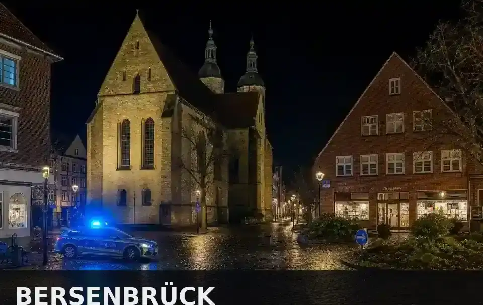 Polizeipräsenz bei Nacht in Bersenbrück – Symbolbild
