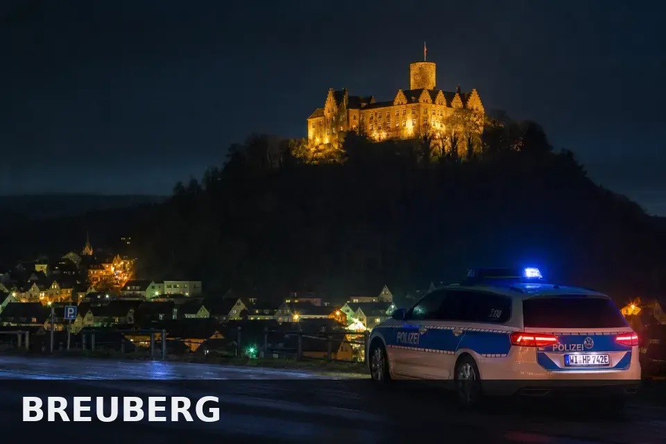 Polizeipräsenz bei Nacht in Breuberg – Symbolbild