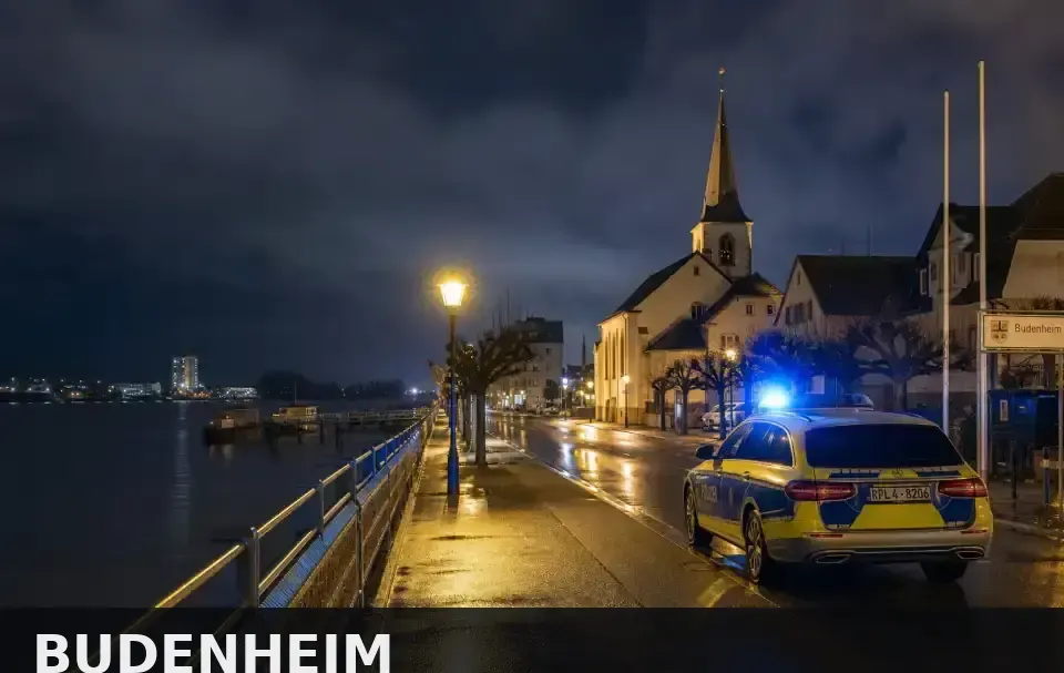 Polizeipräsenz bei Nacht in Budenheim – Symbolbild