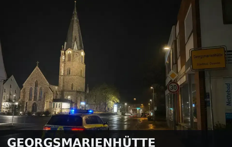 Polizeipräsenz bei Nacht in Georgsmarienhütte – Symbolbild