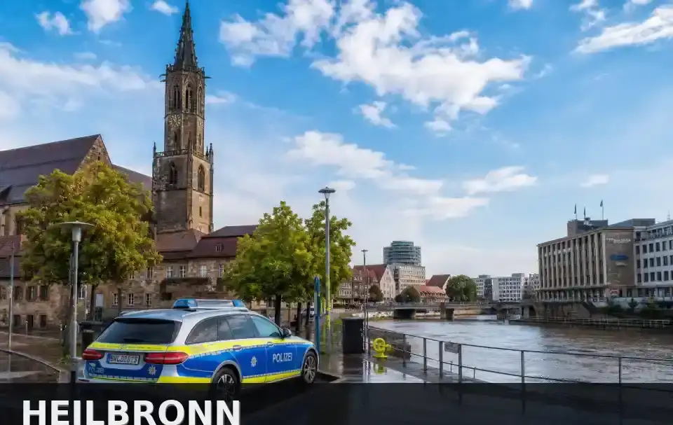 Polizeipräsenz bei Nacht in Heilbronn – Symbolbild