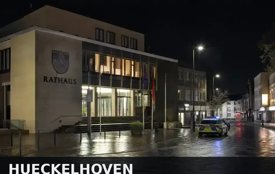 Polizeipräsenz bei Nacht in Hueckelhoven – Symbolbild