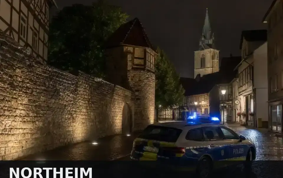 Polizeipräsenz bei Nacht in Northeim – Symbolbild