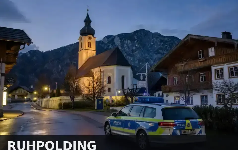 Polizeipräsenz bei Nacht in Ruhpolding – Symbolbild