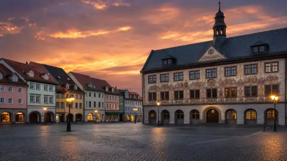 Polizeipräsenz bei Nacht in Weimar – Symbolbild
